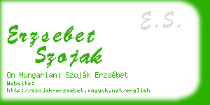 erzsebet szojak business card
