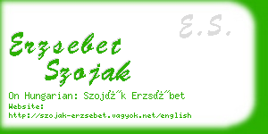 erzsebet szojak business card